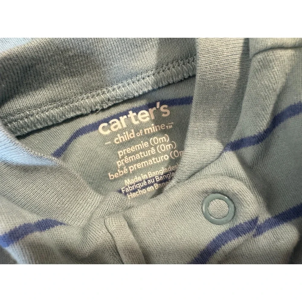 Baby Boy Preemie Little Brother Romper Sleeper Outfit Clothes Zipper Carter's